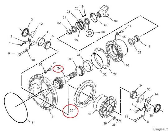 Caterpillar 105-8731 -105-8730 Gear Bevel Shaft Pinion