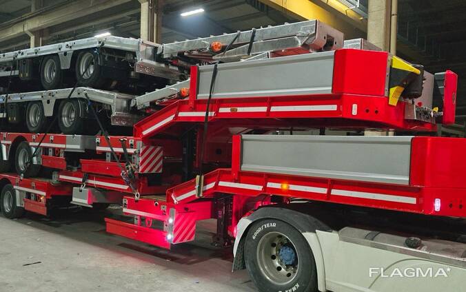 4-осный низкорамный трал/4-axle low loader trailer