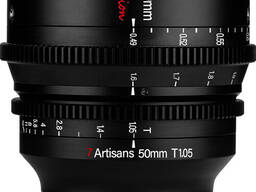 7artisans Fotoelektrik 50mm T1.05 Vision Cine Lens (E Montaj, Feet/Metre)