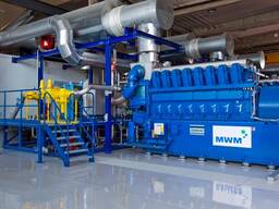 Kullanılmış MWM gaz jeneratörlü enerji santrali, 17 MW kapasite,