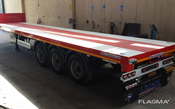 Flatbed semi trailer. Полуприцеп-платформа