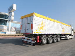 Grain carrier flatbed semitrailer // Зерновоз полуприцеп